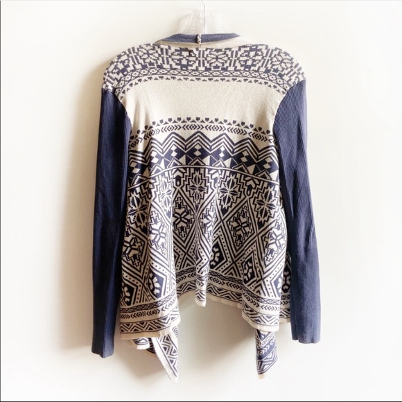 Lucky Brand cardigan navy southwestern waterfall - Picture 7 of 7